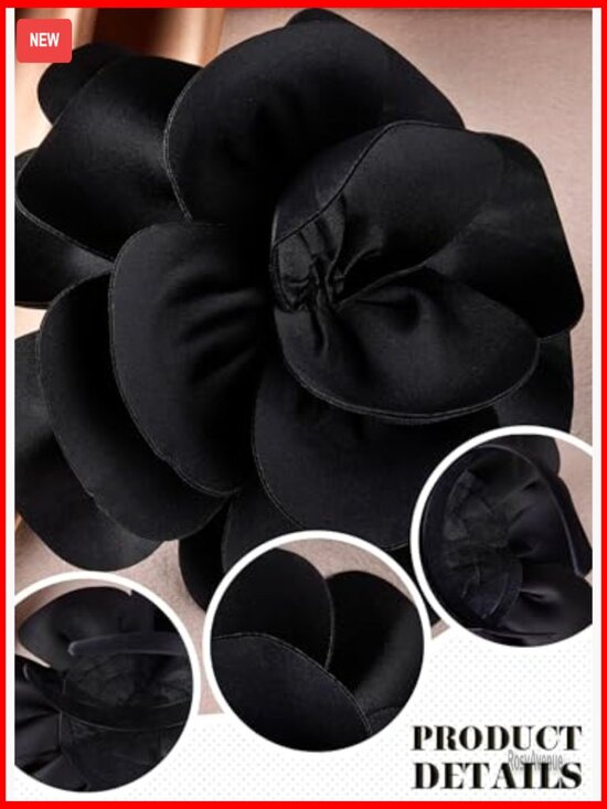 Large Flower Fascinator Headband for Weddings Cocktail Parties Gatsby Events main image 6